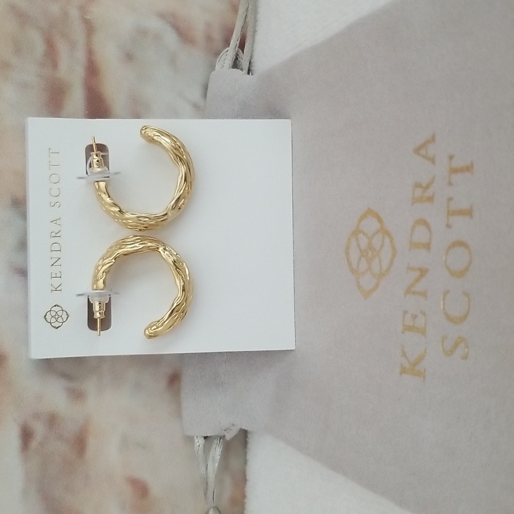 New Kendra Scott Caprise Hoop Earrings - Picture 2 of 6